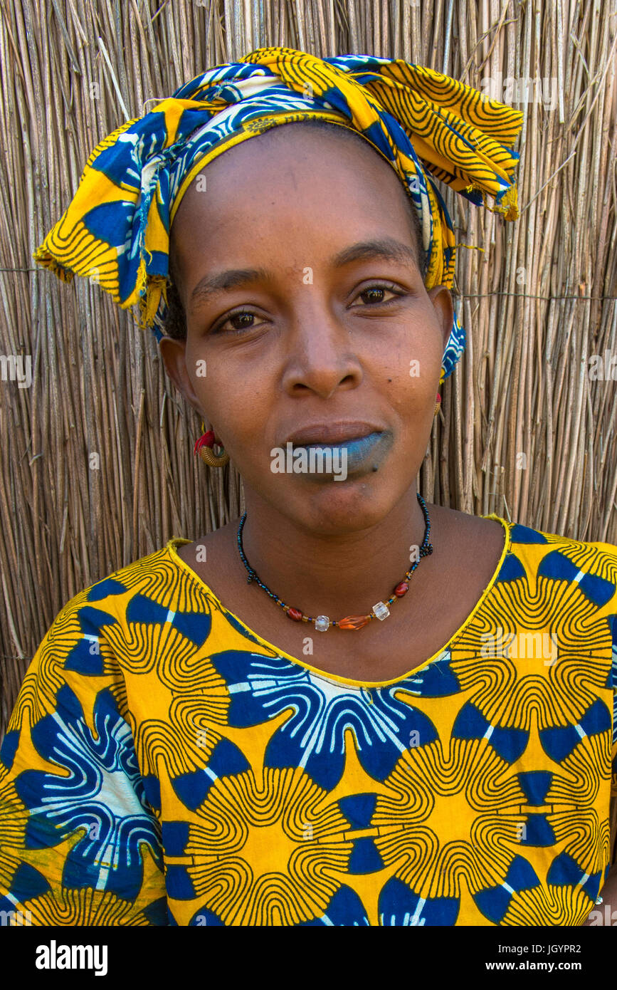 Femme Peul. Le Sénégal. Banque D'Images