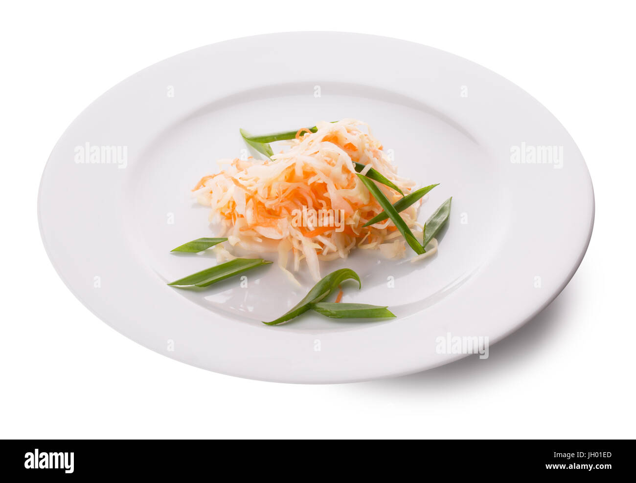 Salade de chou sur un fond blanc. Banque D'Images