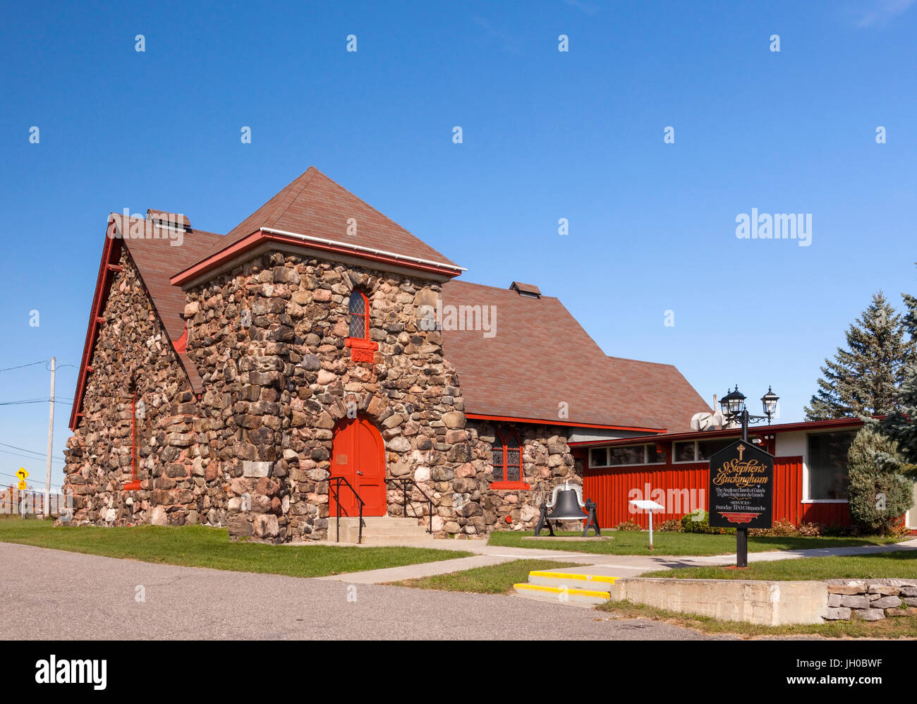Saint Stephen's Anglican Church est une église en pierre historique de Buckingham, Outaouais, Québec, Canada. Banque D'Images