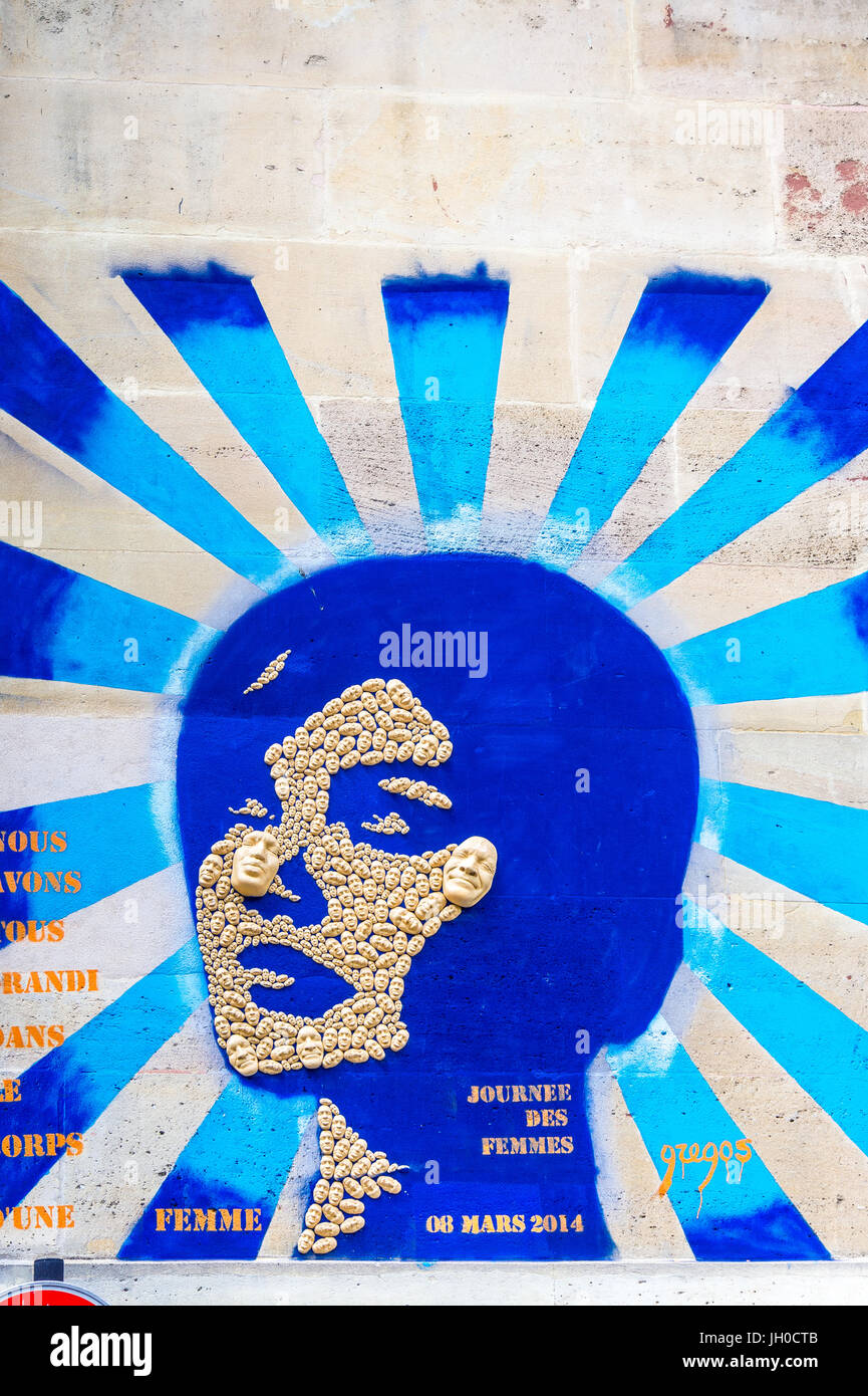 Paris Street Art Banque D'Images