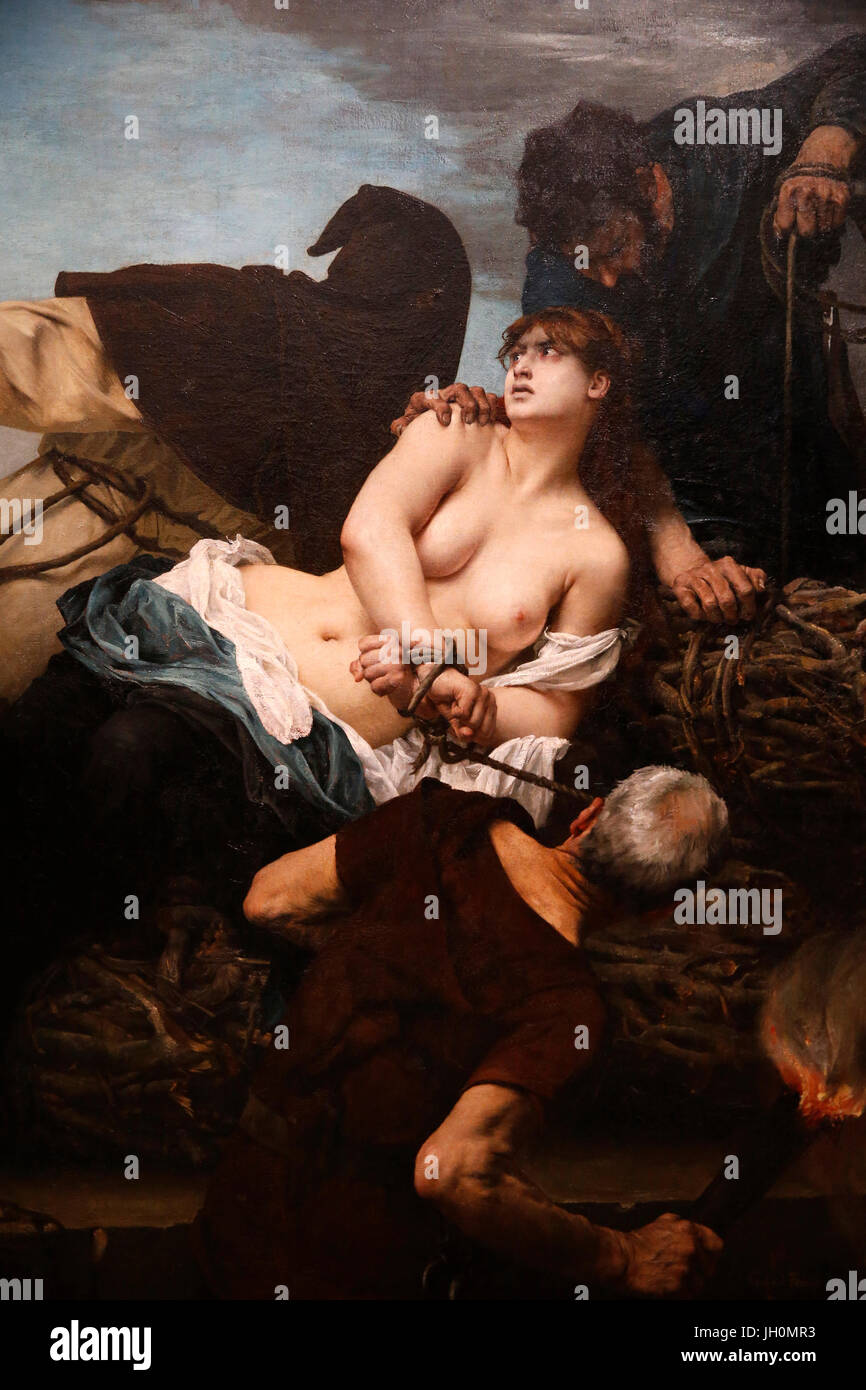 Musée d'Orsay. Gabriel Ferrier. Scène de l'Inquisition en Espagne. Huile sur toile. 1879. Paris. La France. Banque D'Images