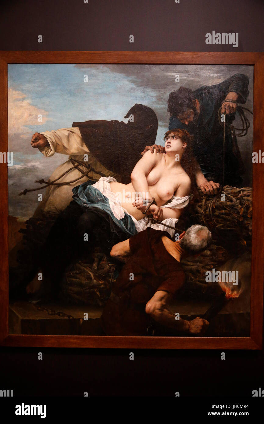 Musée d'Orsay. Gabriel Ferrier. Scène de l'Inquisition en Espagne. Huile sur toile. 1879. Paris. La France. Banque D'Images