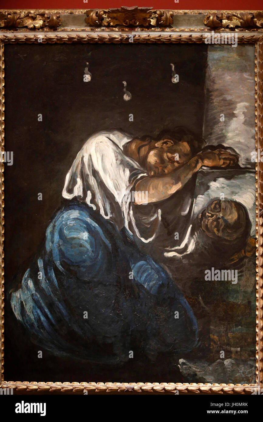 Musée d'Orsay. Paul Cézanne. La Madeleine également connu sous le nom de chagrin ou le Jour des Morts, c.1869. Paris. La France. Banque D'Images