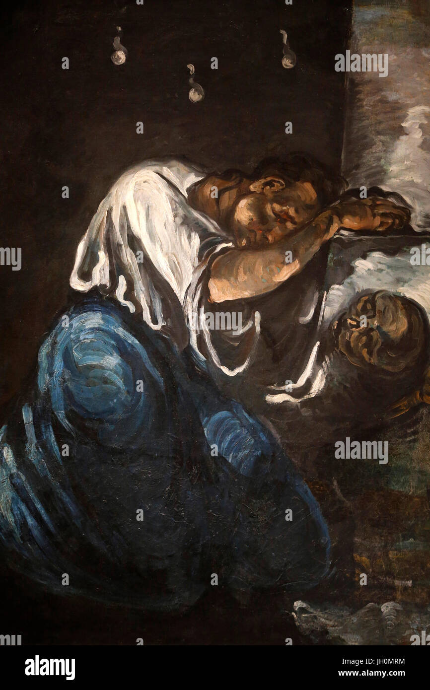 Musée d'Orsay. Paul Cézanne. La Madeleine également connu sous le nom de chagrin ou le Jour des Morts, c.1869. Paris. La France. Banque D'Images