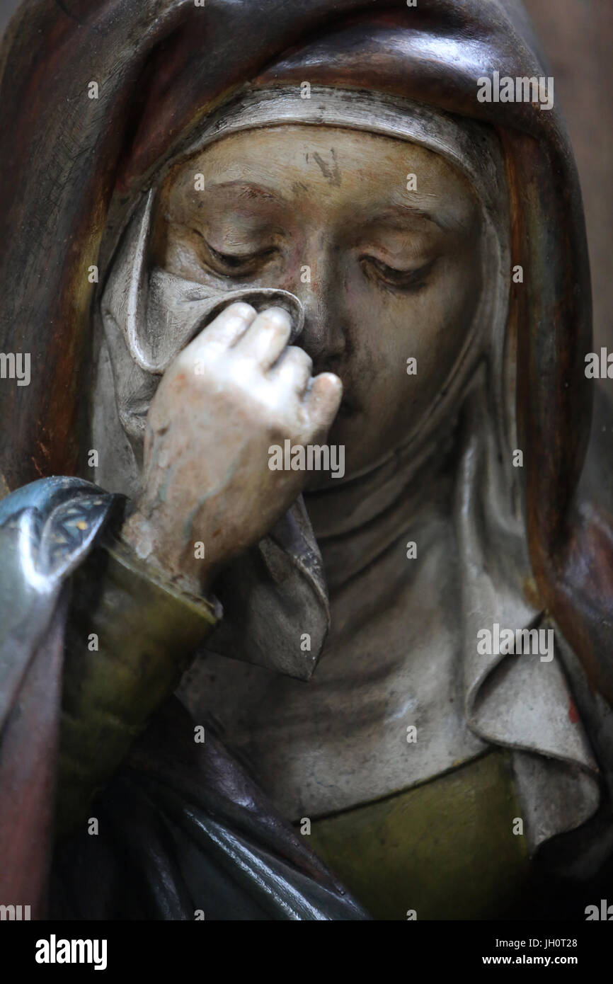 Marie-ClŽophas. Déplorant le Christ. Mise au tombeau. Moulins Basilique cathédrale. Banque D'Images