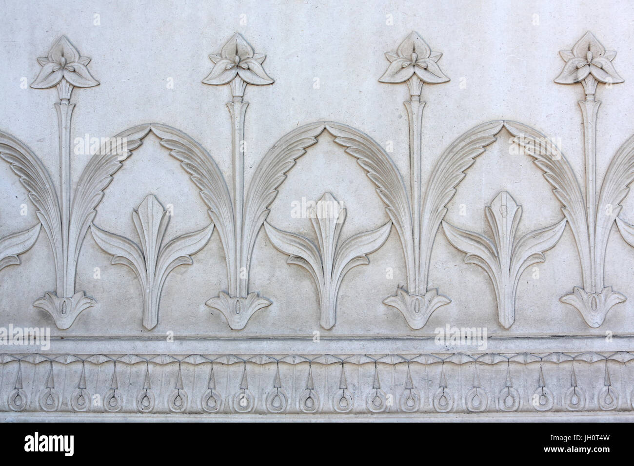 Reliefs. Basilique Notre-Dame de Fourvire. Lyon. Banque D'Images