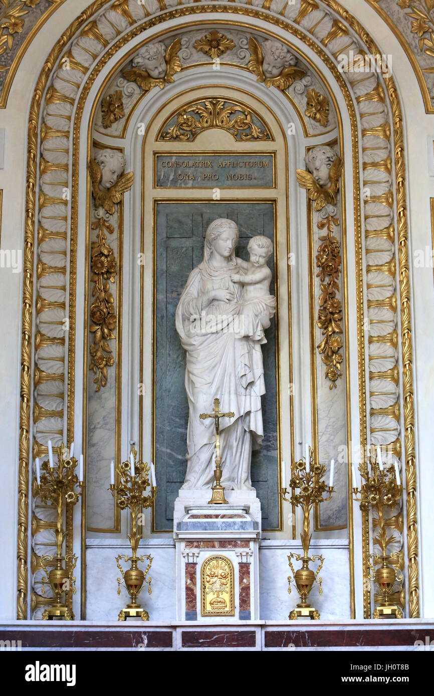 Vierge du Chartreux, par Joseph-Hugues Fabisch, sculpteur officiel du diocèse de Lyon St. Virgin's Chapel. Bruno les Chartreux's Church. Lyon. Banque D'Images