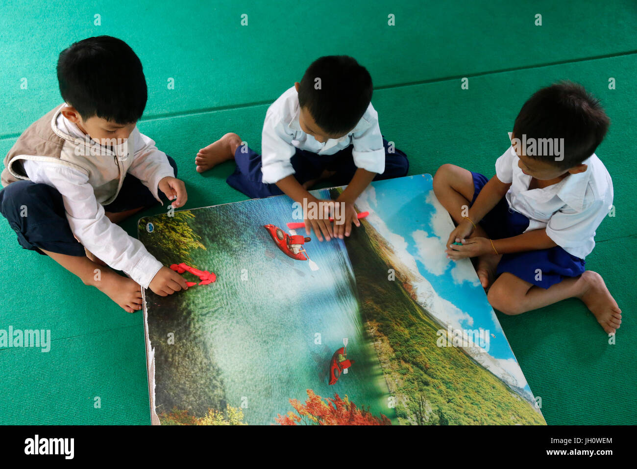Phare Ponleu Selpak la maternelle. Le Cambodge. Banque D'Images