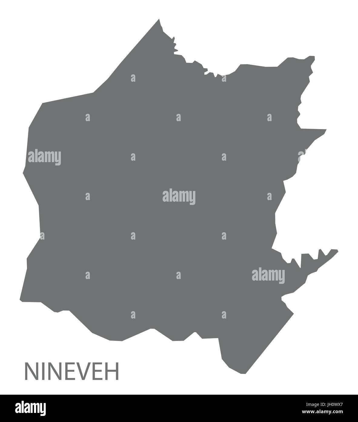 L'Iraq Ninive site gris illustration silhouette Illustration de Vecteur