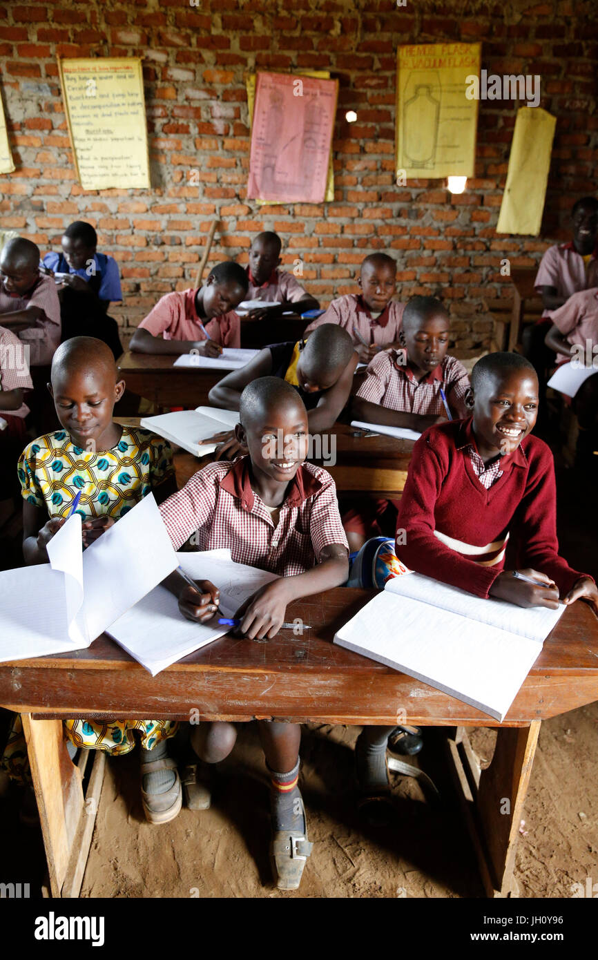 L'école de l'Ouganda. L'Ouganda. Banque D'Images