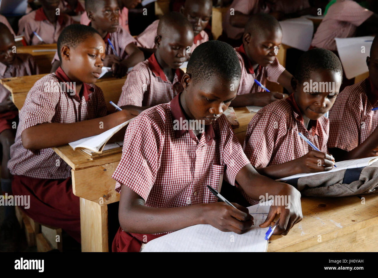L'école de l'Ouganda. L'Ouganda. Banque D'Images