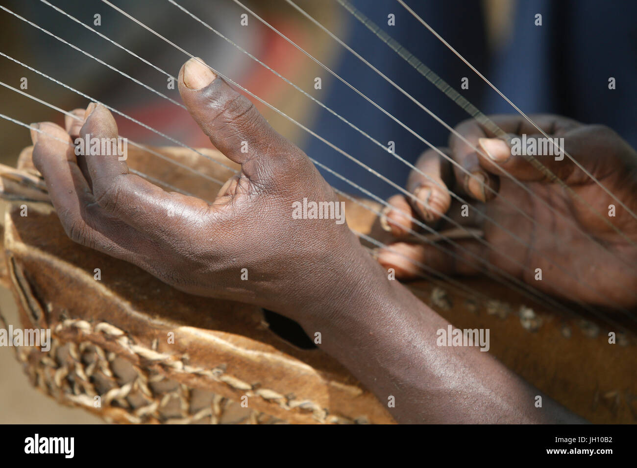 Groupe de musique ougandais. Banque D'Images