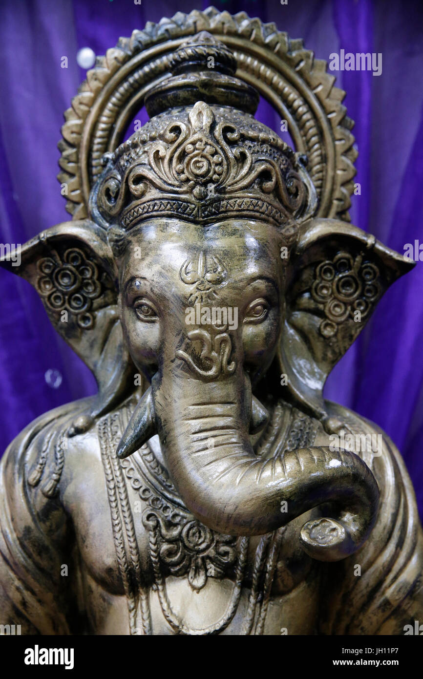 Shree Ram Mandir, Leicester. Ganesh murthi. United Kingdom. Banque D'Images