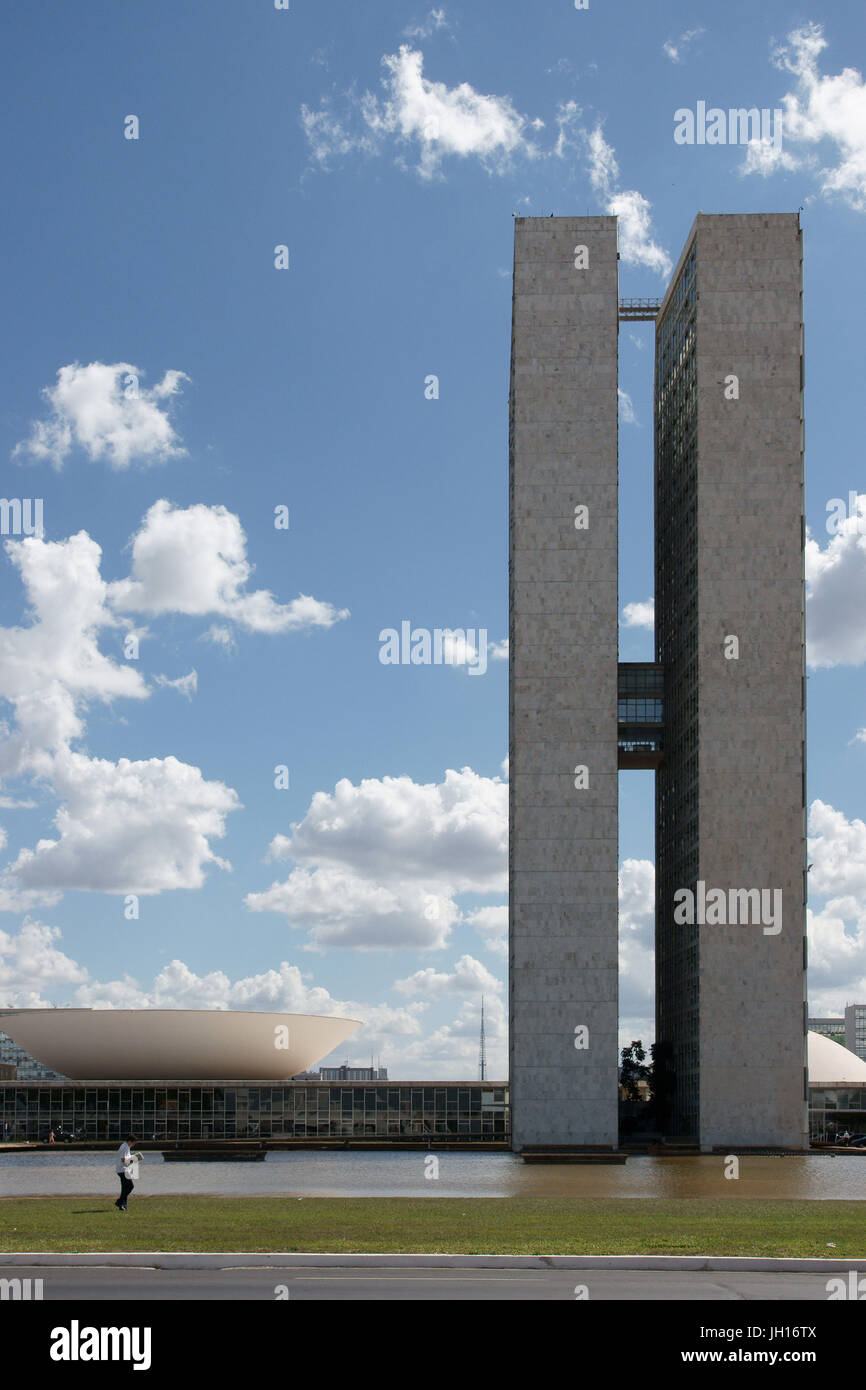Planalto Palace Square, trois puissances, District Fédéral, Brasília, Brésil Banque D'Images