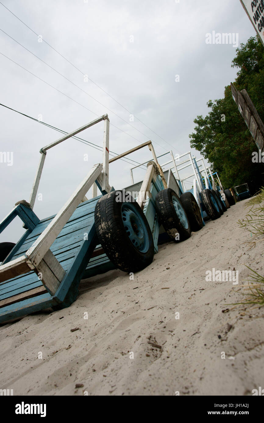 Transports, location, Plage, Ilha do Mel, Brasília, São Paulo, Brésil Banque D'Images