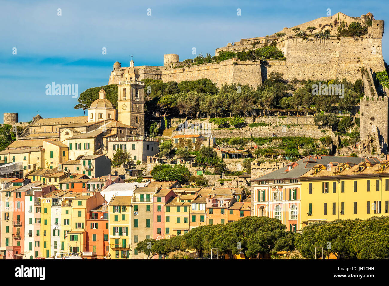 Église Saint-Pierre de Portovenere, Cinque Terre, La Spezia, ligurie, italie Banque D'Images