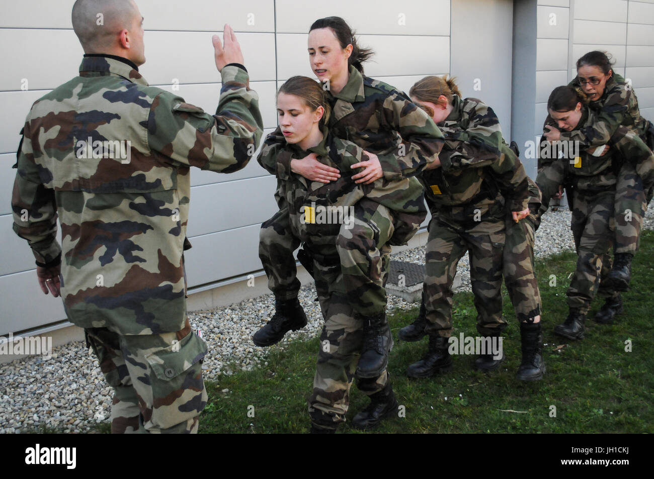 Une semaine avec les stagiaires de la Gendarmerie Nationale française, Lyon (France) Banque D'Images