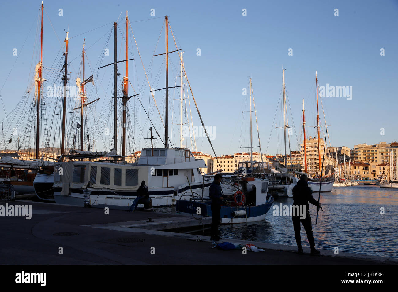 Marseille Vieux Port. La France. Banque D'Images