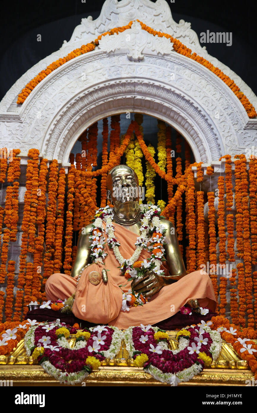 A. C. Bhaktivedanta Swami Prabhupada mausolée à Vrindavan, Uttar Pradesh. L'Inde. Banque D'Images