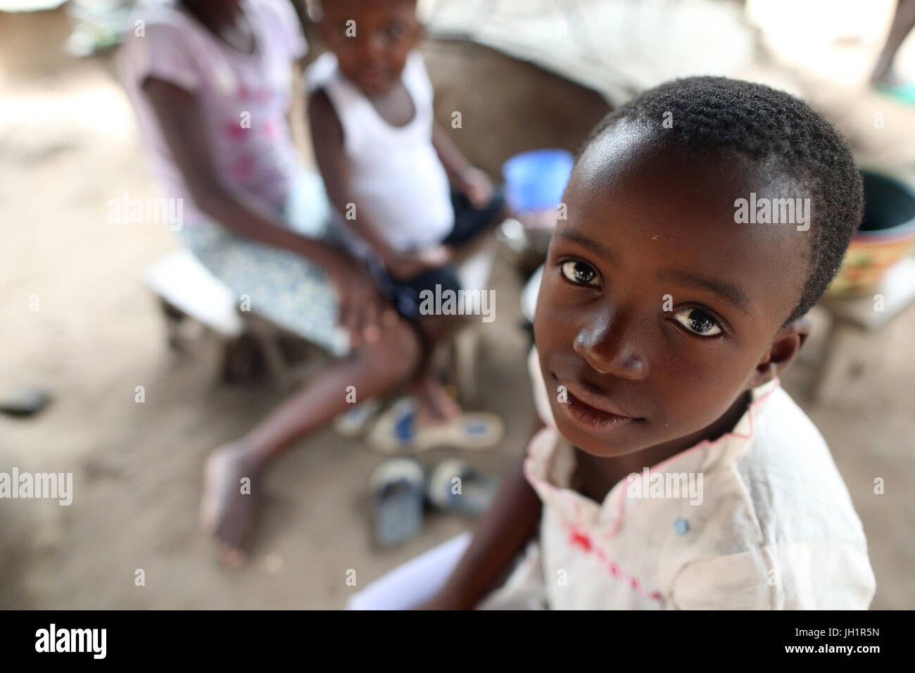 Jeune fille africaine. Portrait. Le Togo. Banque D'Images