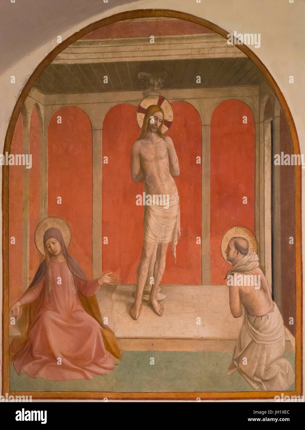 La flagellation, par Fra Beato Angelico, vers 1442, le couvent de San Marco, Florence, Toscane, Italie, Europe Banque D'Images