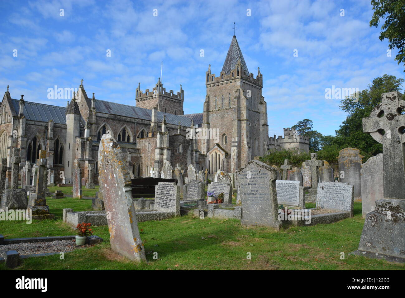 L'église St Mary, milieu du 14e siècle, l'église, dans la ville de Devon honiton, quart de la taille de la cathédrale d'Exeter prises au format paysage Banque D'Images