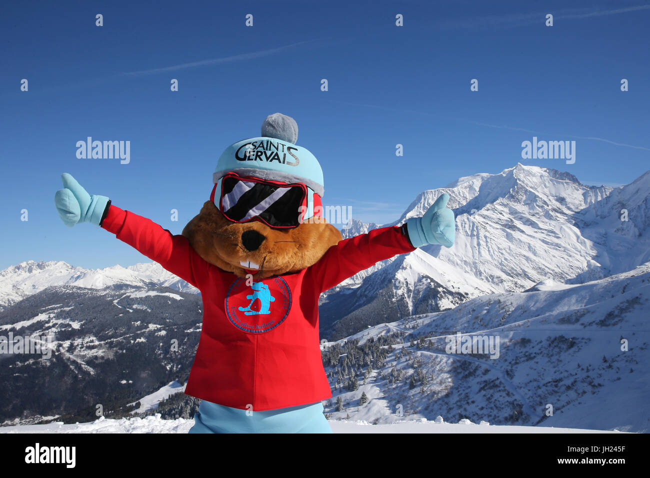 Alpes Françaises Charlotte La Marmotte Mascot De Saint