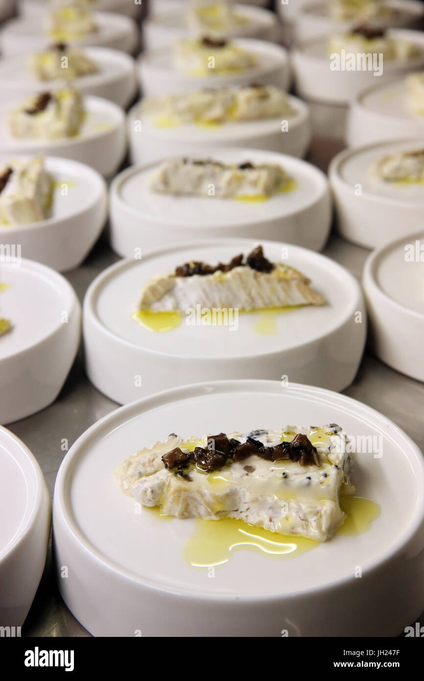 Restaurant le sérac. Assiette de fromage. La France. Banque D'Images