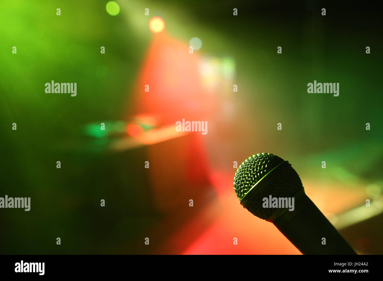 Les Houches Reggae Festival. Microphone. La France. Banque D'Images