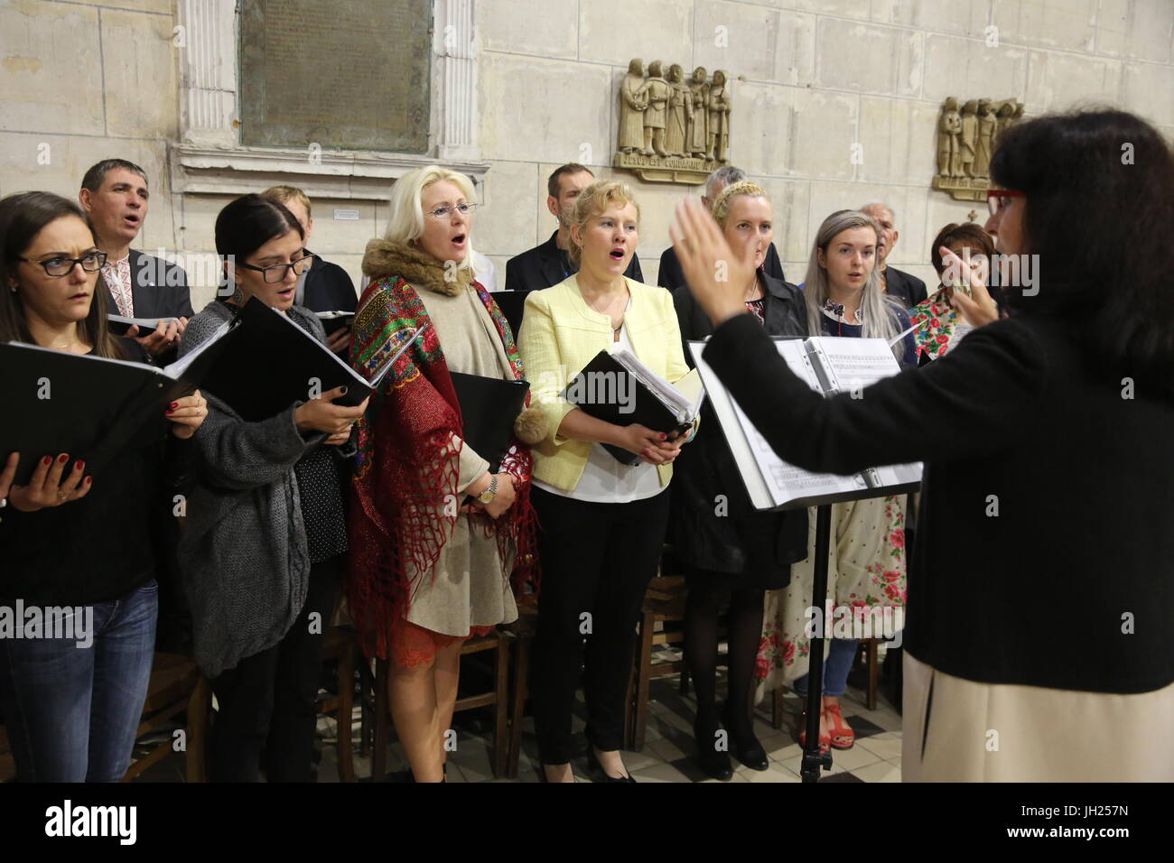 Chorale de l'église. La France. Banque D'Images