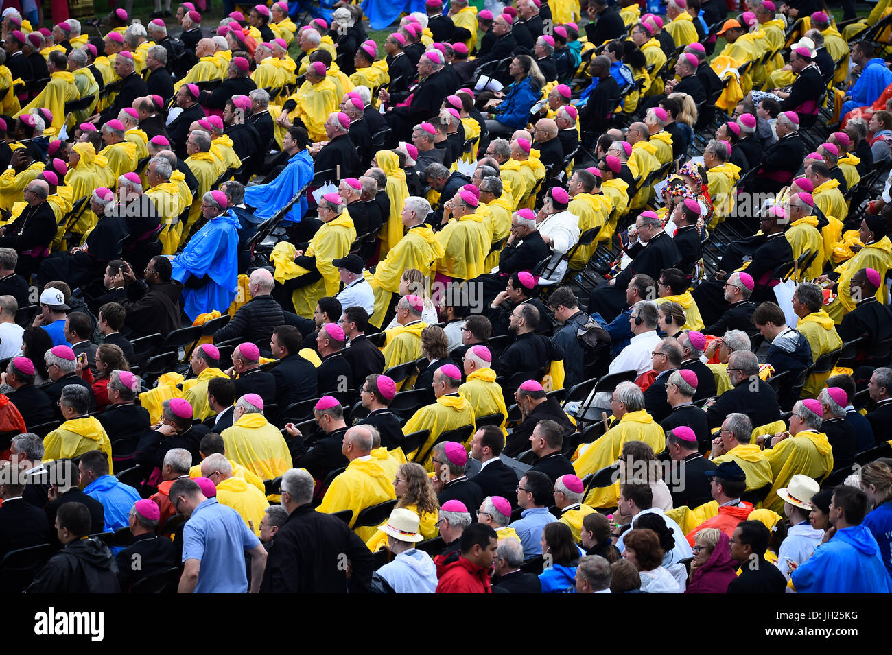 Journée mondiale de la jeunesse. Cracovie. 2016. Les membres du clergé. La Pologne. Banque D'Images