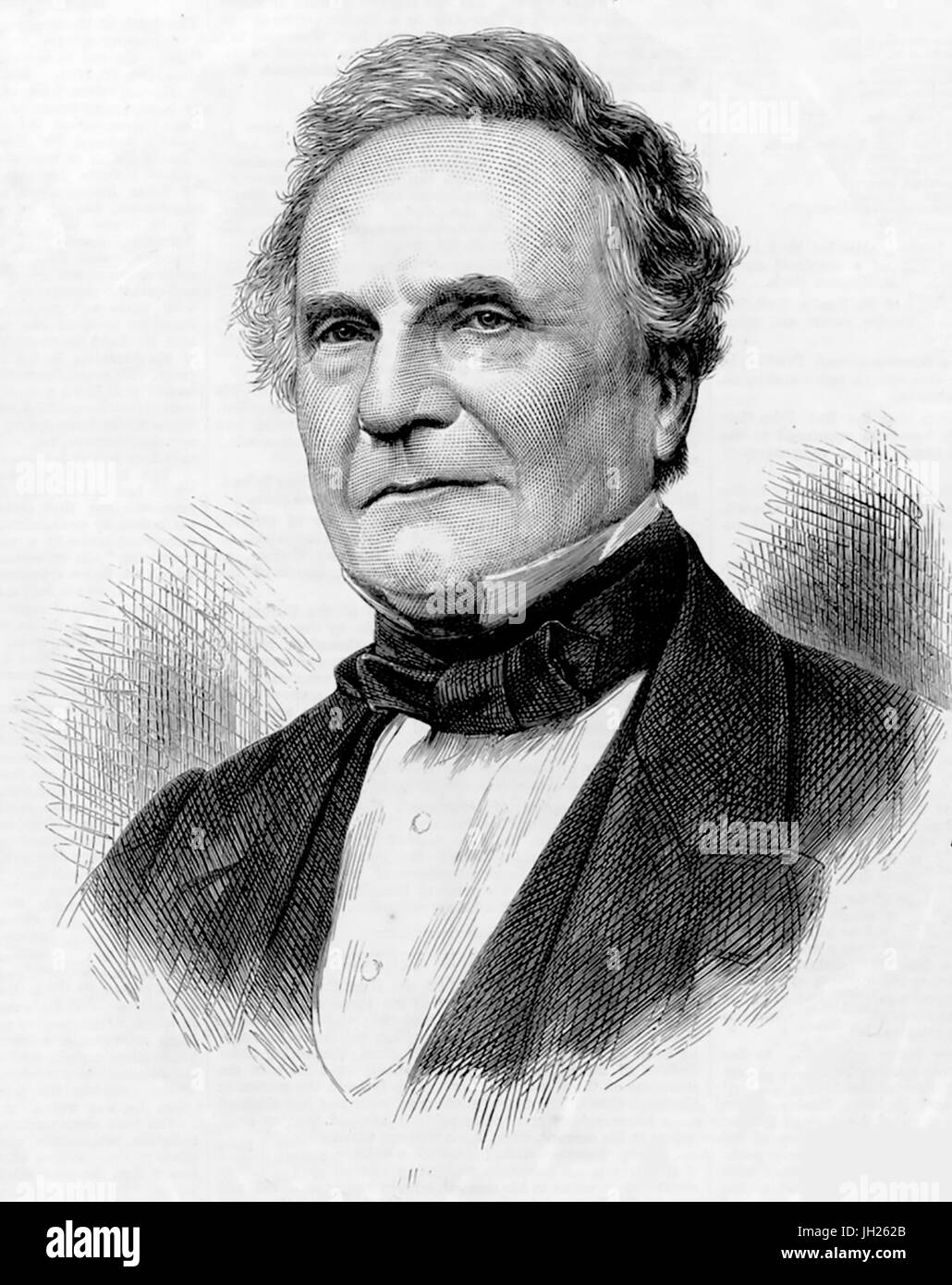 CHARLES BABBAGE (1791-1871) mathématicien et inventeur anglais dont les concepts de l'informatique date d'avant Banque D'Images