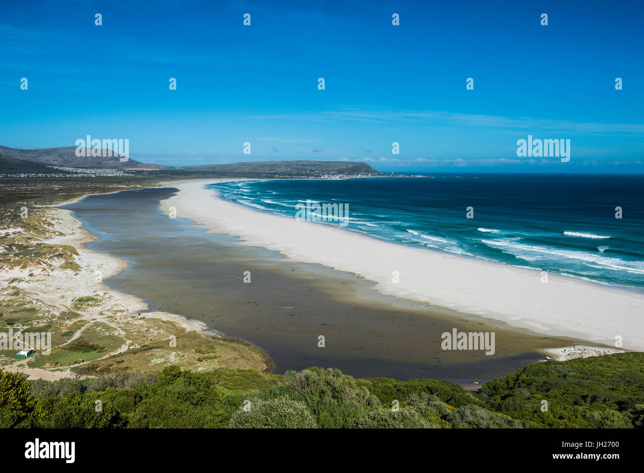 Vue sur la plage de Noordhoek, Chapmans Peak, Cap de Bonne-Espérance, Afrique du Sud, l'Afrique Banque D'Images