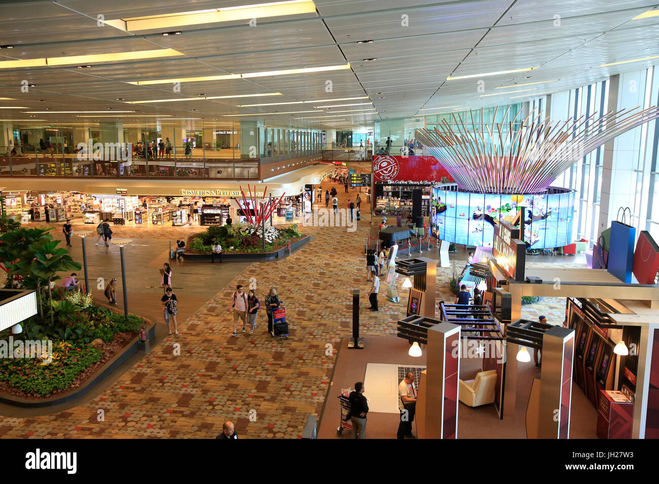 L'aéroport de Singapour Changi. Banque D'Images
