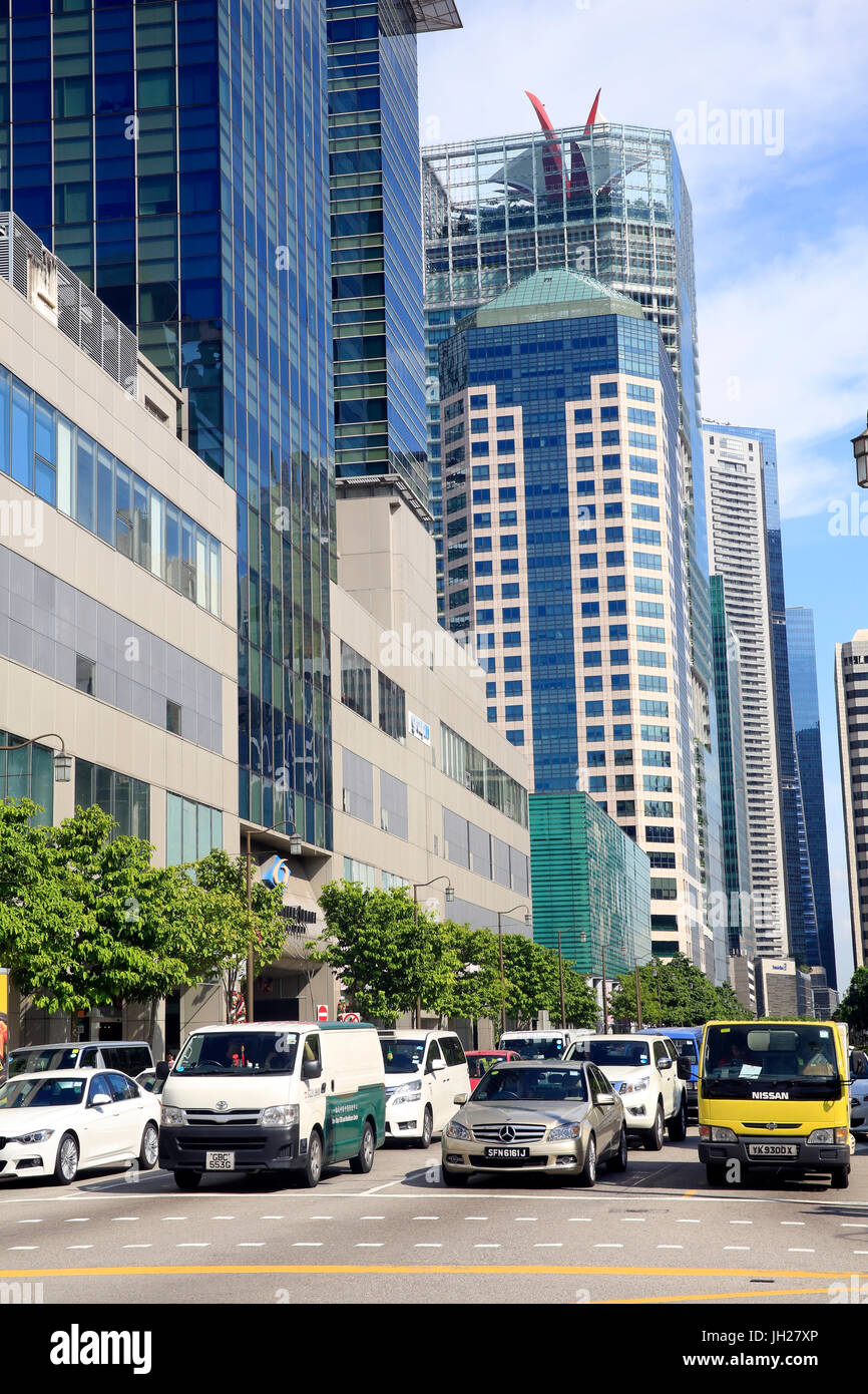 Singapour. Cross Street. Singapour. Banque D'Images