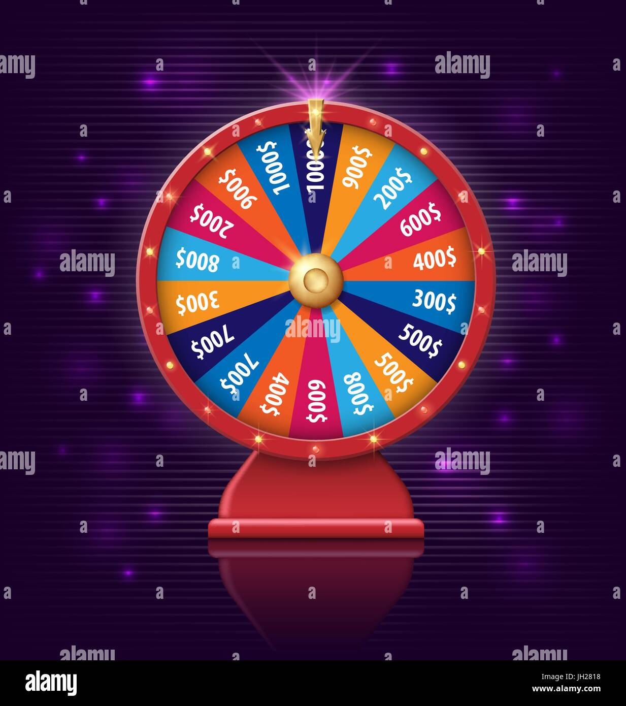 Poker Roue Carte de roue de fortune Banque d'images vectorielles - Alamy