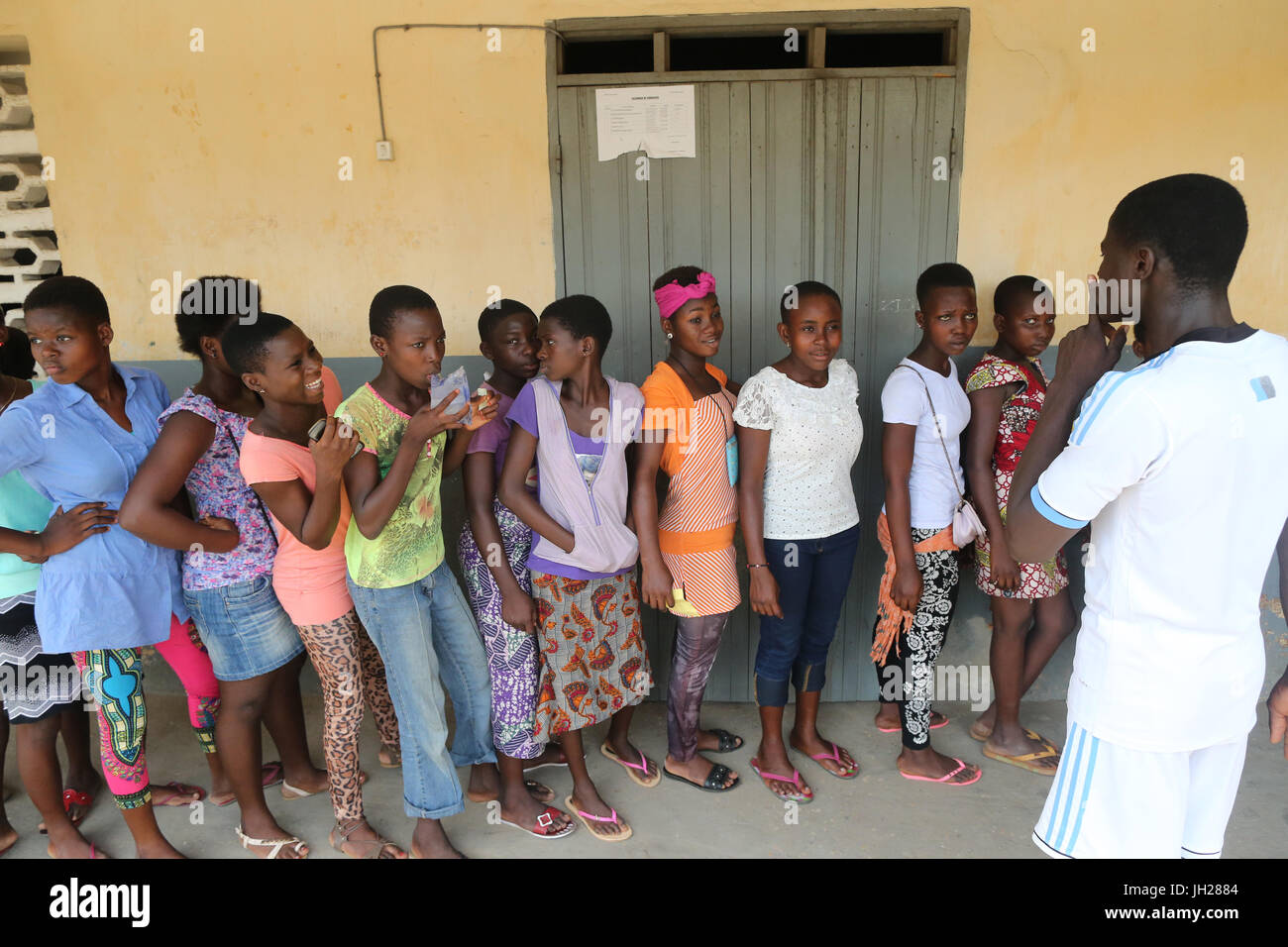 L'école primaire en Afrique. Schoolkids. Lome. Le Togo. Banque D'Images