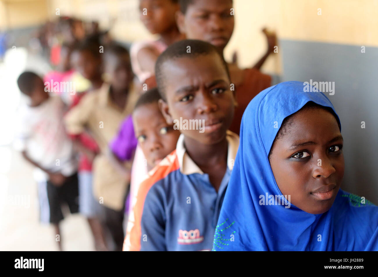 L'école primaire en Afrique. Schoolkids. Lome. Le Togo. Banque D'Images