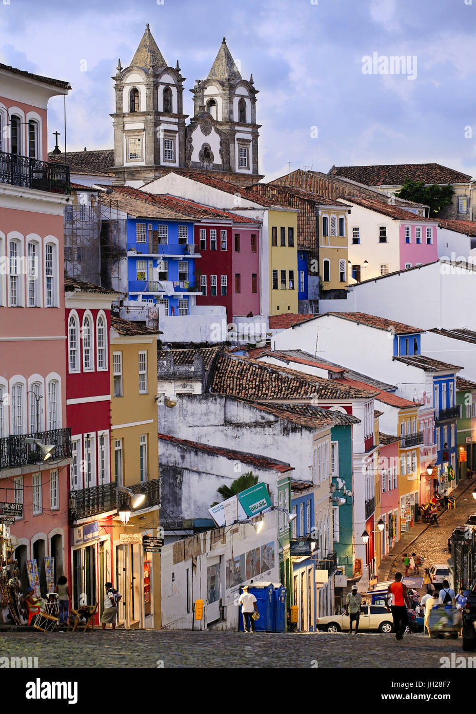 Le Pelourinho, dans le centre historique de Salvador, l'UNESCO World Heritage Site, Bahia, Brésil, Amérique du Sud Banque D'Images