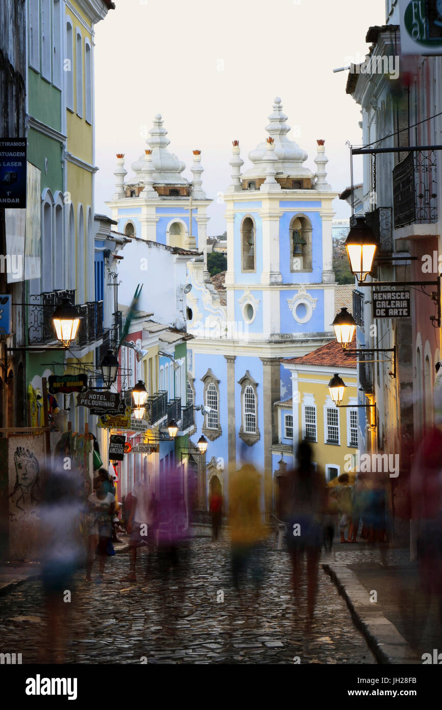 Le Pelourinho, dans le centre historique de Salvador, l'UNESCO World Heritage Site, Bahia, Brésil, Amérique du Sud Banque D'Images