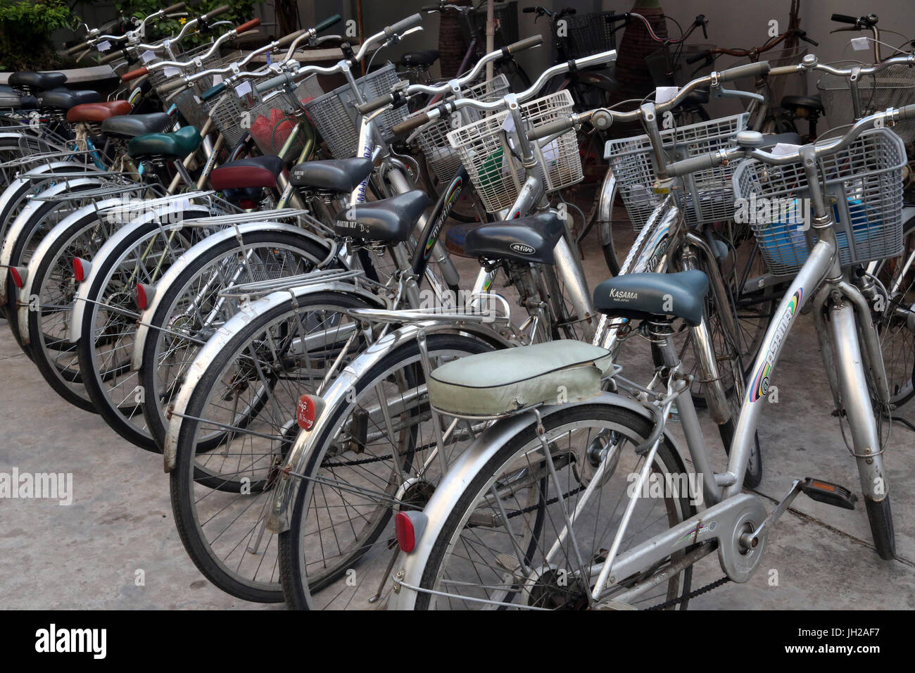 Parking vélos. Le Vietnam. Banque D'Images