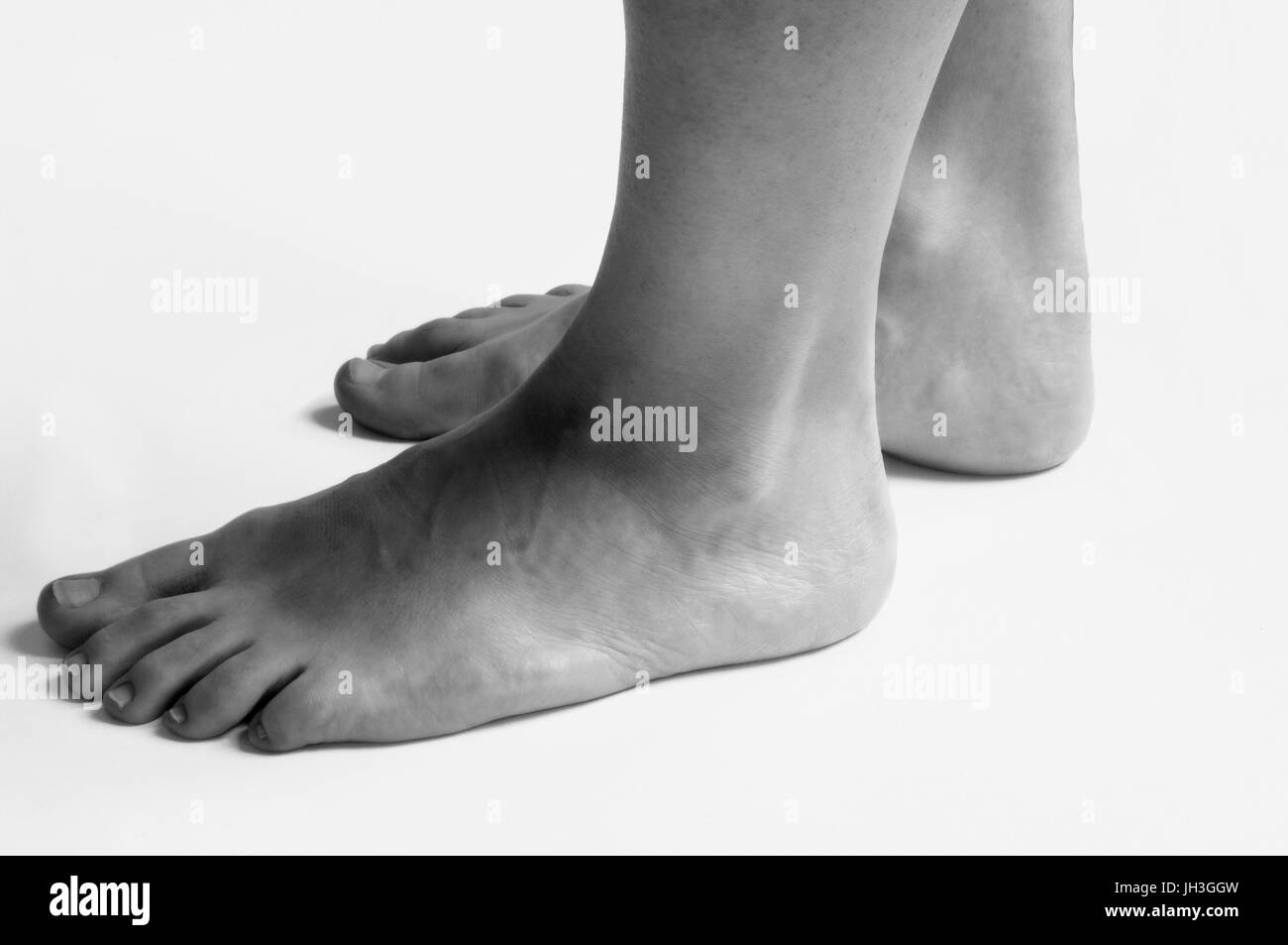 Le tendon d'Achille, pieds femme Banque D'Images