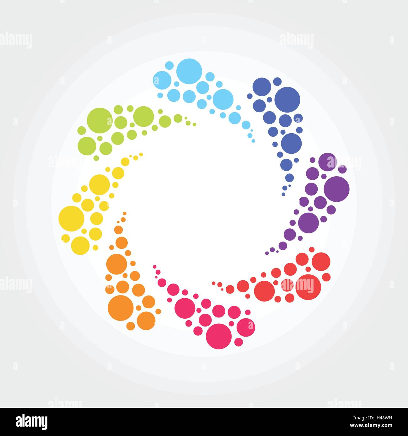 Cercle coloré abstrait géométrique, symbole Points vector illustration Illustration de Vecteur