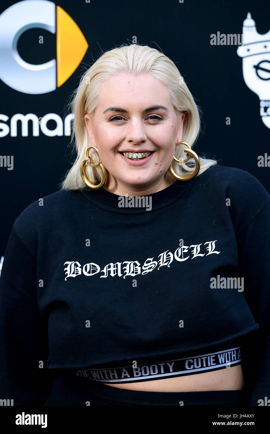 Felicity Haywood participant à la Tinie cet inquiétant Londres Smart Celebrity Fête de lancement tenue à Hoxton Docks, Londres. ASSOCIATION DE PRESSE Photo. Photo date : mercredi 12 juillet 2017. Histoire voir l'activité de crédit photo doit se lire : Ian West/PA Wire Banque D'Images