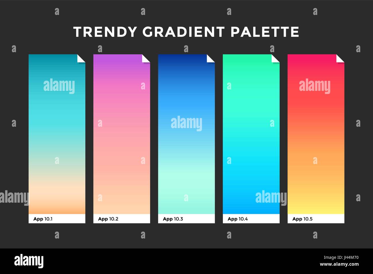 Les nuanciers de couleurs à la mode Illustration de Vecteur