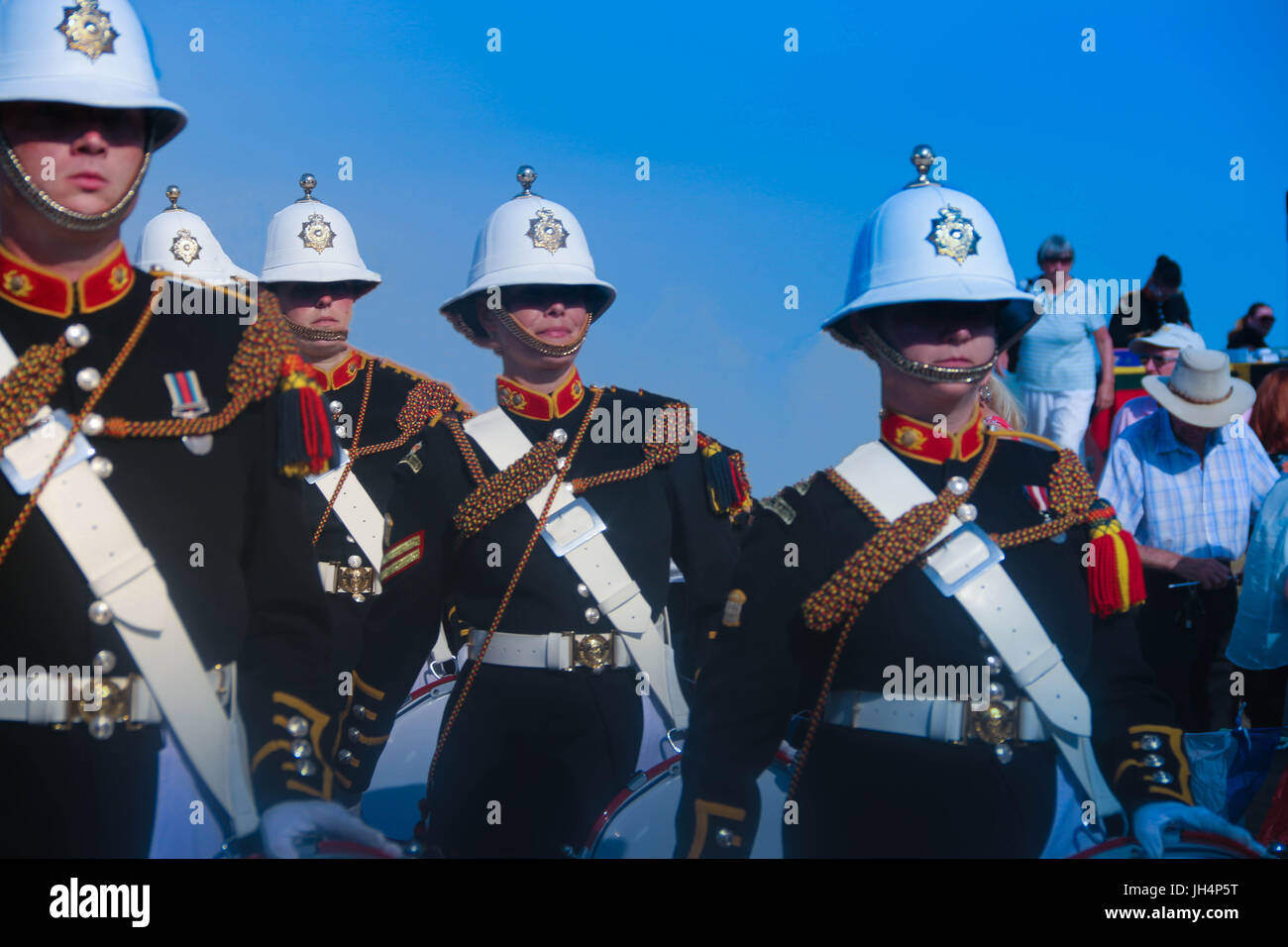 Marching Band de la Royal Marines 2017 Walmer Banque D'Images