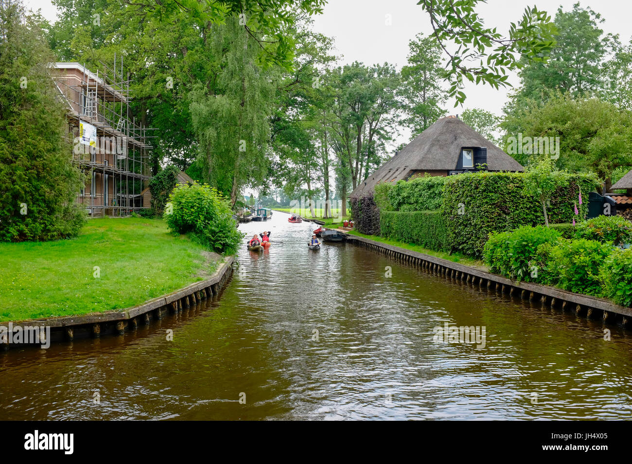 Village de Giethoorn, Hollande - Pays-Bas a également connu comme la Venise  de la Hollande Photo Stock - Alamy