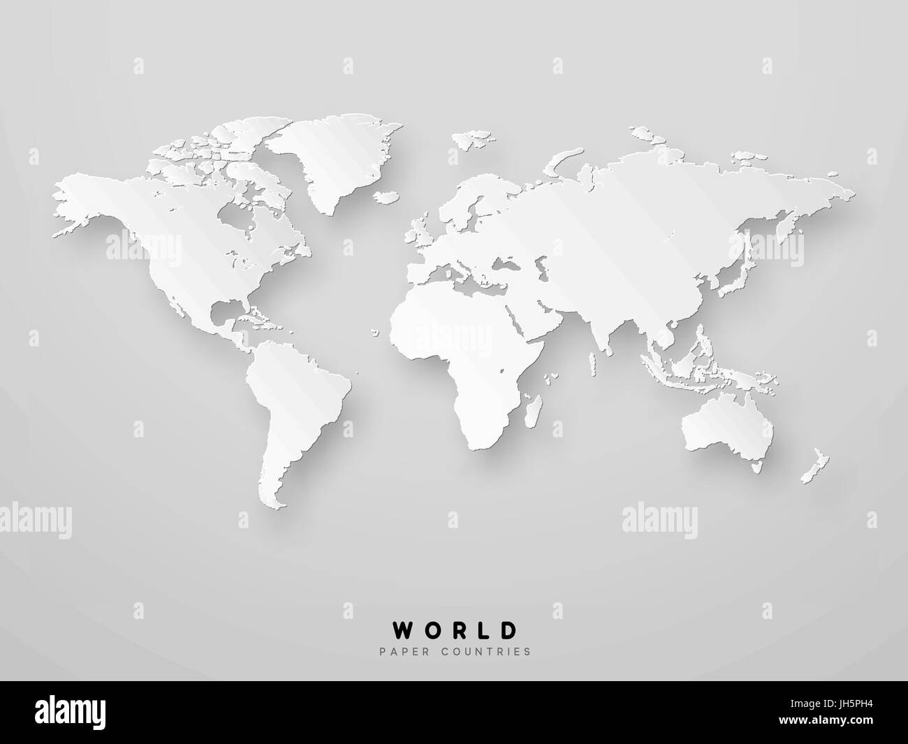 Carte du monde conception détaillée de la couleur blanc illustration vectorielle. 3D Illustration de Vecteur