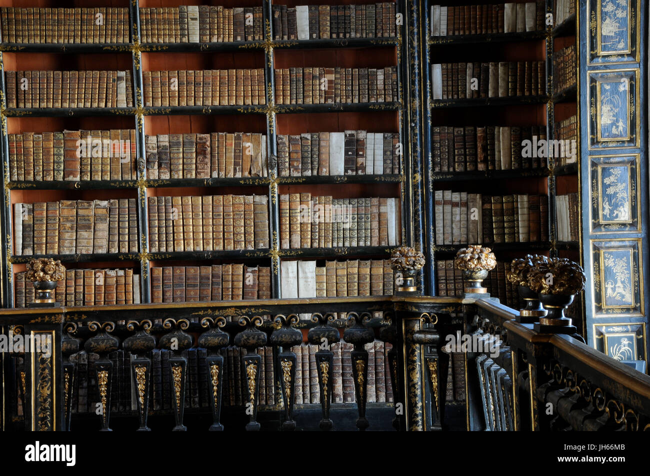 Joanina Library, à l'intérieur, 2017, Palais des écoles de l'Université de Coimbra, Coimbra, Portugal. Banque D'Images