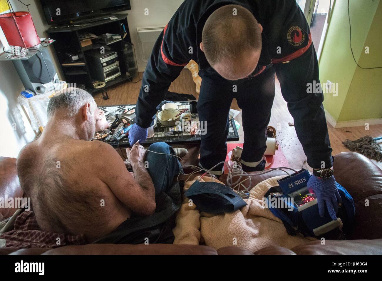 Fonction SUR LES POMPIERS DE RENNES, FRANCE Banque D'Images